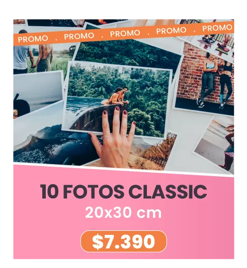 10 fotos Classic 20x30 a $7.390