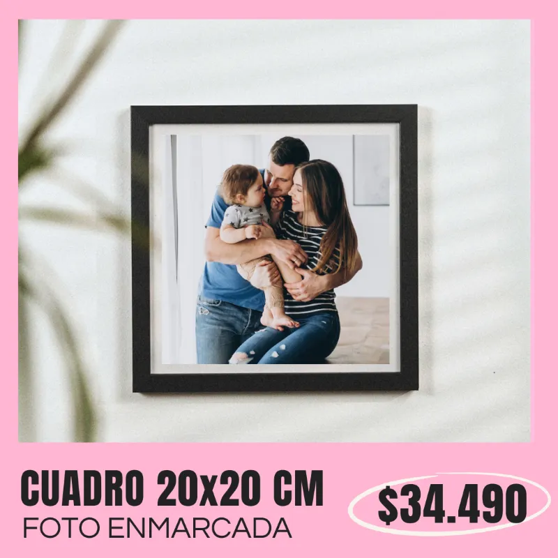 Cuadro con foto enmarcada 20x20 cm a $34.490