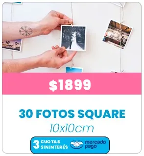 30 Fotos Square 10x10 a $1899