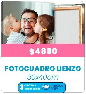 Fotocuadro de lienzo 30x40 a $4890