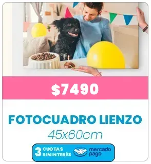 Fotocuadro de lienzo 45x60 a $7490