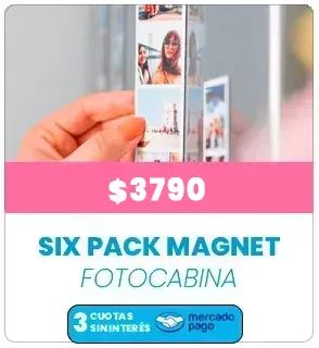 Six Pack Imanes FotoCabina a $3790