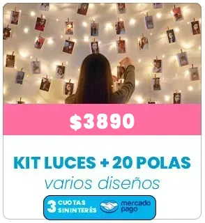 Kit Luces + 20 Polas a $3890
