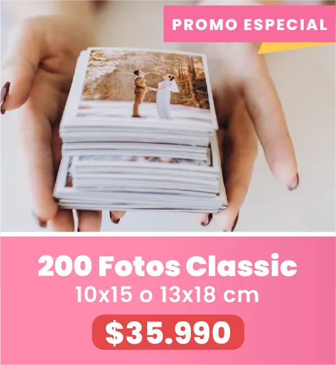 200 Fotos Classic 10x15 o 13x18 a $35.990