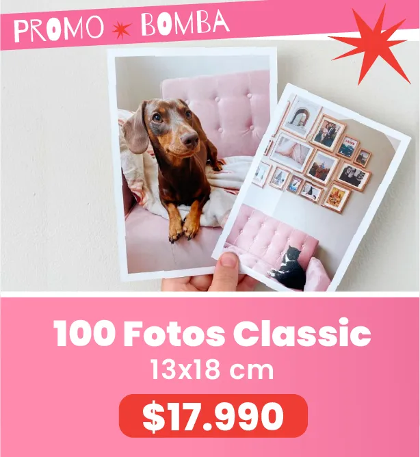 100 Fotos Classic 13x18 a $17.990 BOMBA