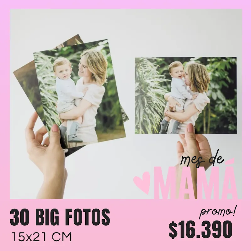 30 Big Fotos 15x21 cm a $16.390