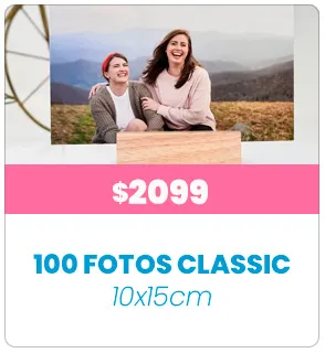 100 fotos Classic 10x15 a $2099