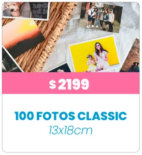 100 fotos Classic 13x18 a $2199 100 fotos Classic 13x18 a $2199