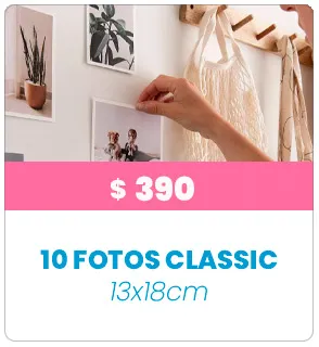 10 fotos Classic 13x18 a $390