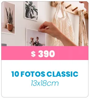 10 fotos Classic 13x18 a $390 10 fotos Classic 13x18 a $390