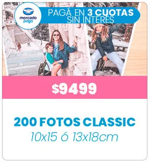 200 fotos 10x15 o 13x18 a $9499