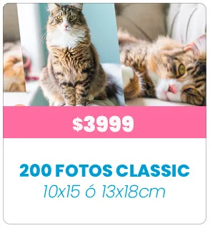 200 fotos 10x15 o 13x18 a $3999