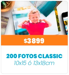 200 fotos 10x15 o 13x18 a $3899