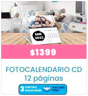 FotoCalendario CD 12 pag a $1399