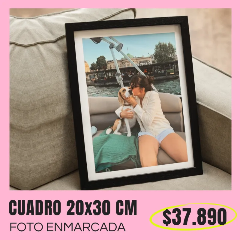 Cuadro con foto enmarcada 20x30 cm a $37.890