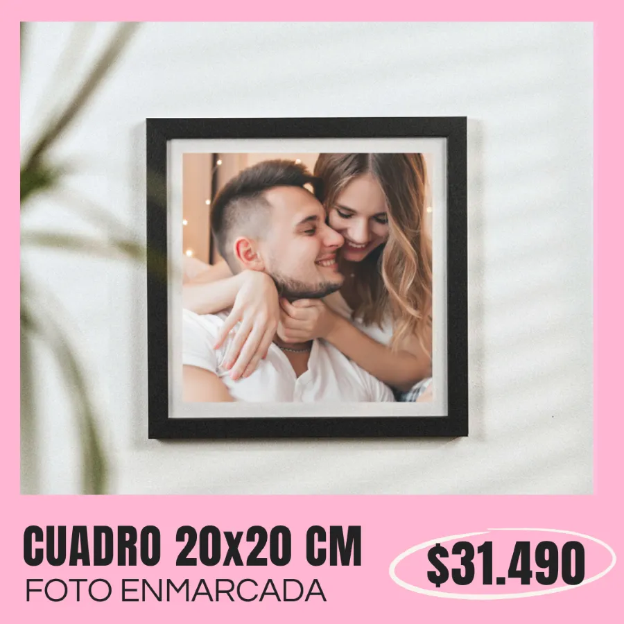 Cuadro con foto enmarcada 20x20 cm a $31.490