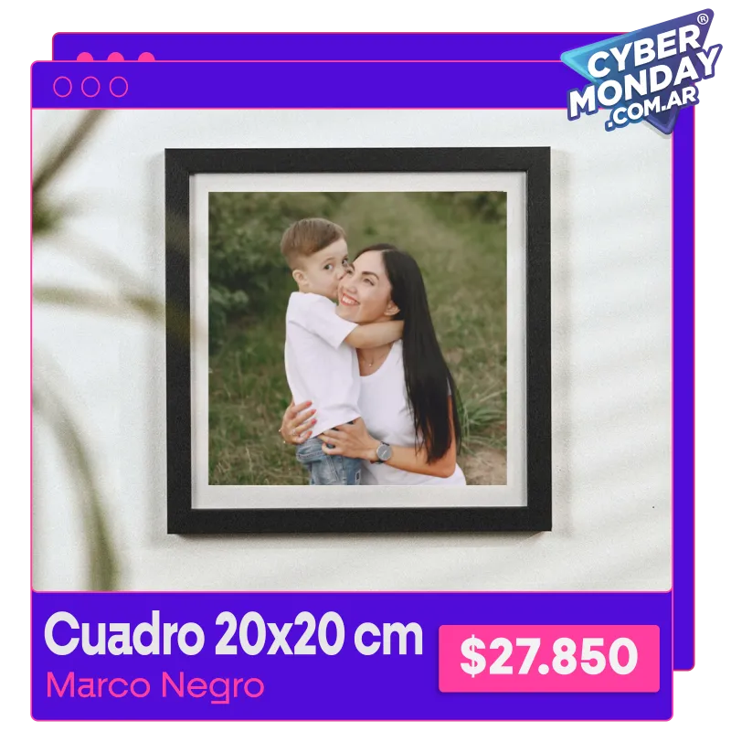 Cuadro con foto enmarcada 20x20 cm a $27.850