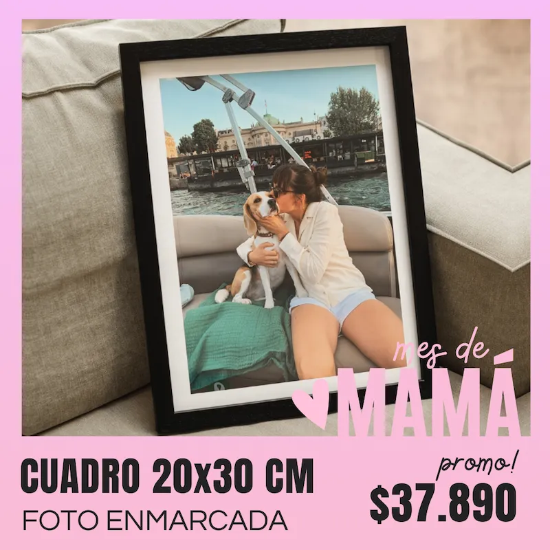 Cuadro con foto enmarcada 20x30 cm a $37.890