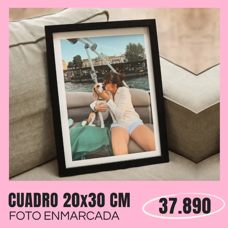 Cuadro con foto enmarcada 20x30 cm a $37.890