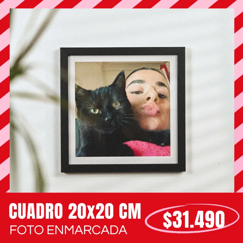 Cuadro con foto enmarcada 20x20 cm a $31.490