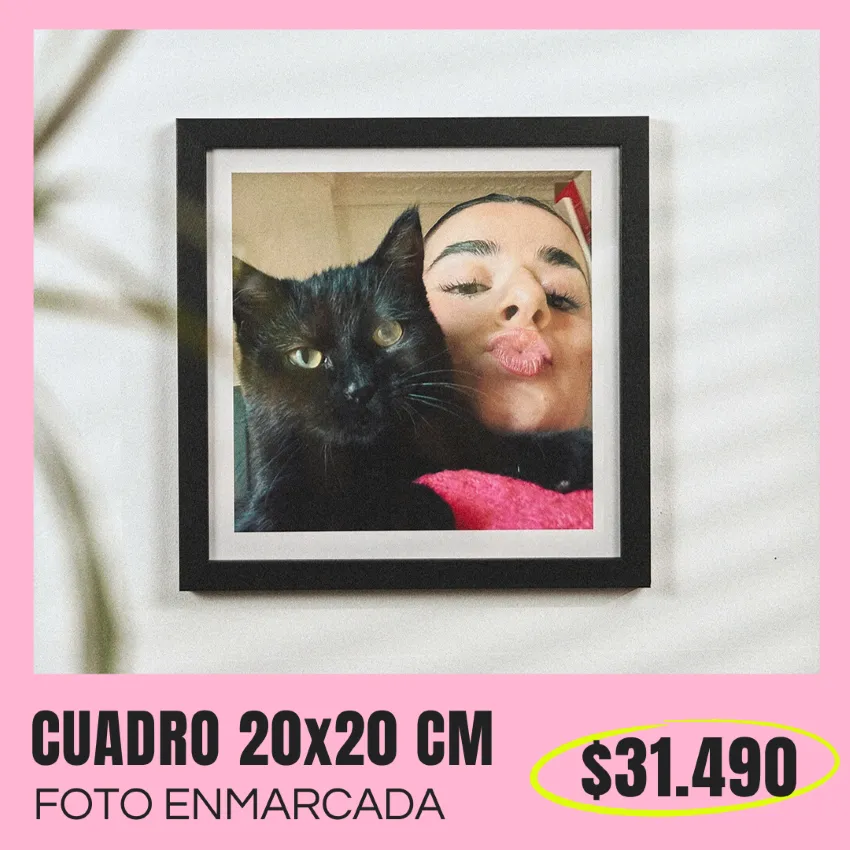 Cuadro con foto enmarcada 20x20 cm a $31.490
