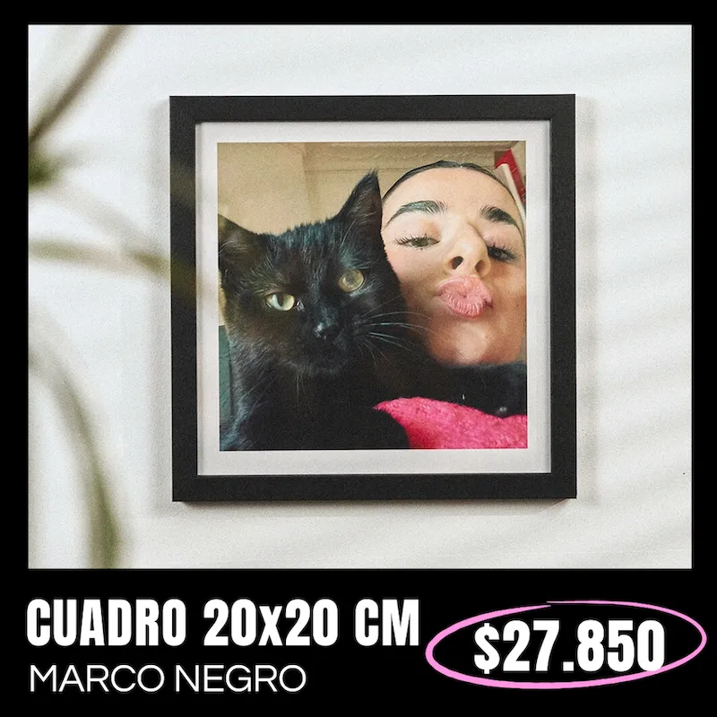 Cuadro con foto enmarcada 20x20 cm a $27.850