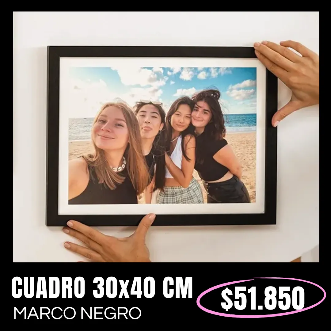 Cuadro con foto enmarcada 30x40 cm a $51.850