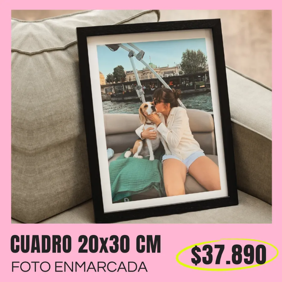 Cuadro con foto enmarcada 20x30 cm a $37.890