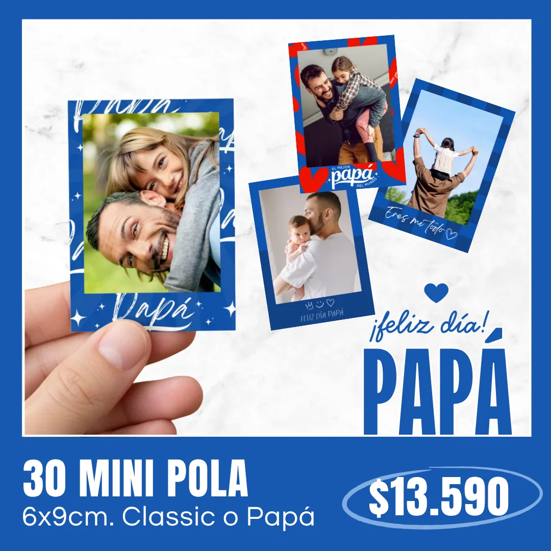30 Fotos Mini Pola 6x9 cm a $13.590