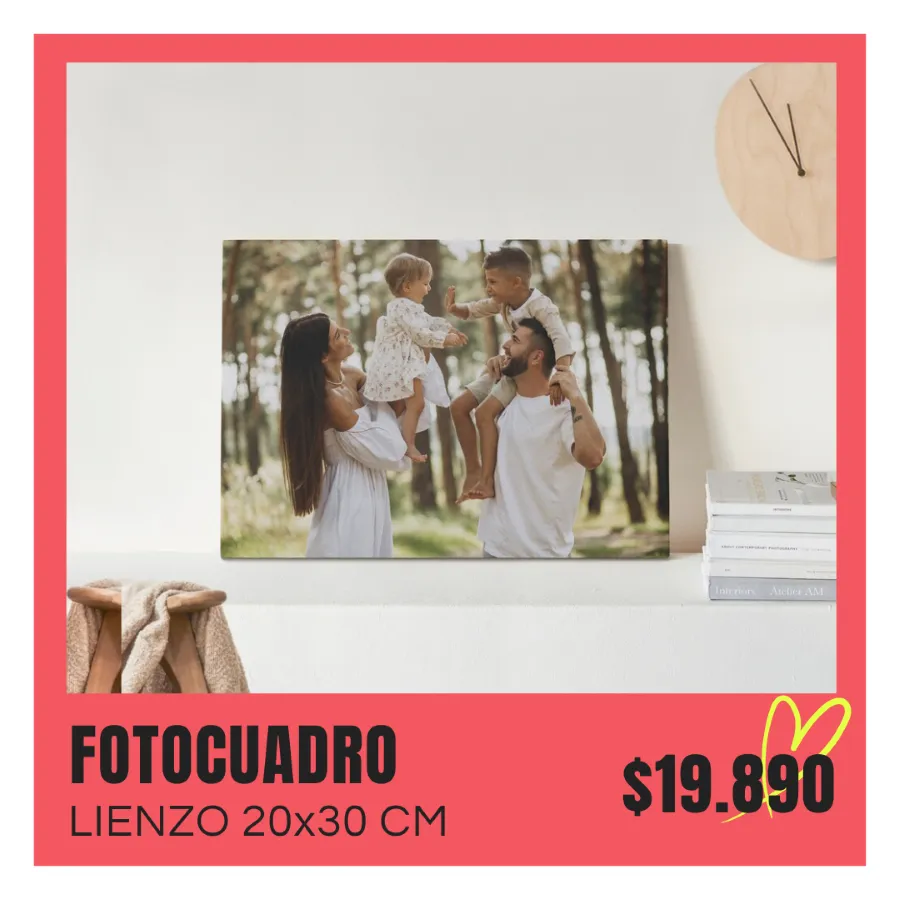 Fotocuadro de lienzo 20x30 cm a $19.890