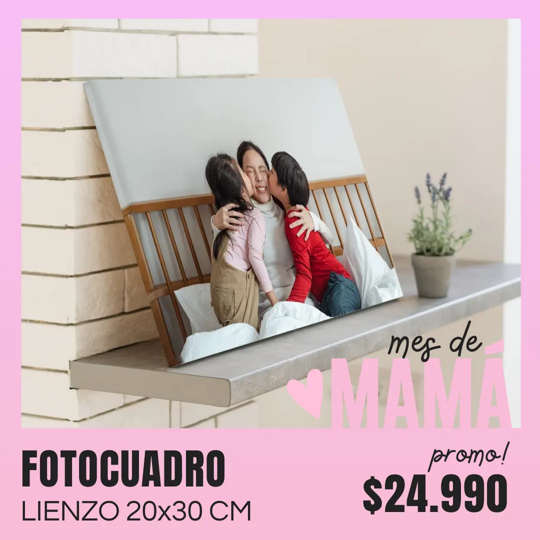 Fotocuadro de lienzo 20x30 cm a $24.990