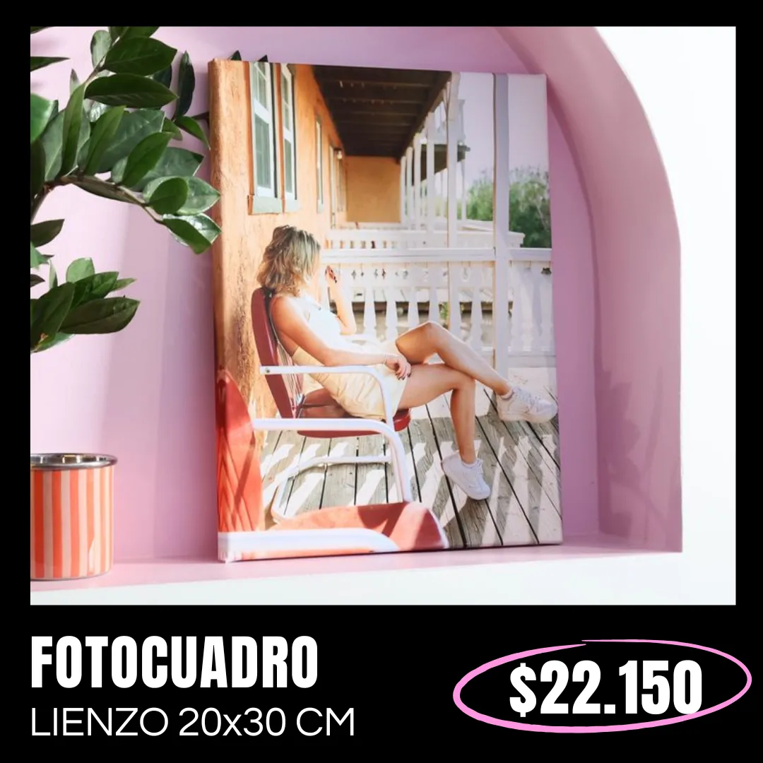 Fotocuadro de lienzo 20x30 cm a $22.150