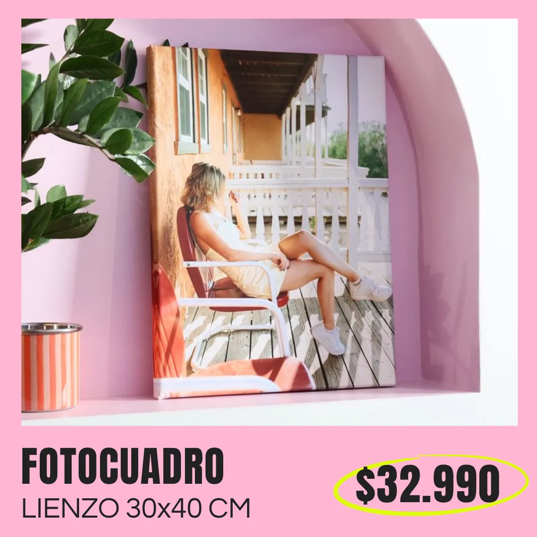 Fotocuadro de lienzo 30x40 cm a $32.990