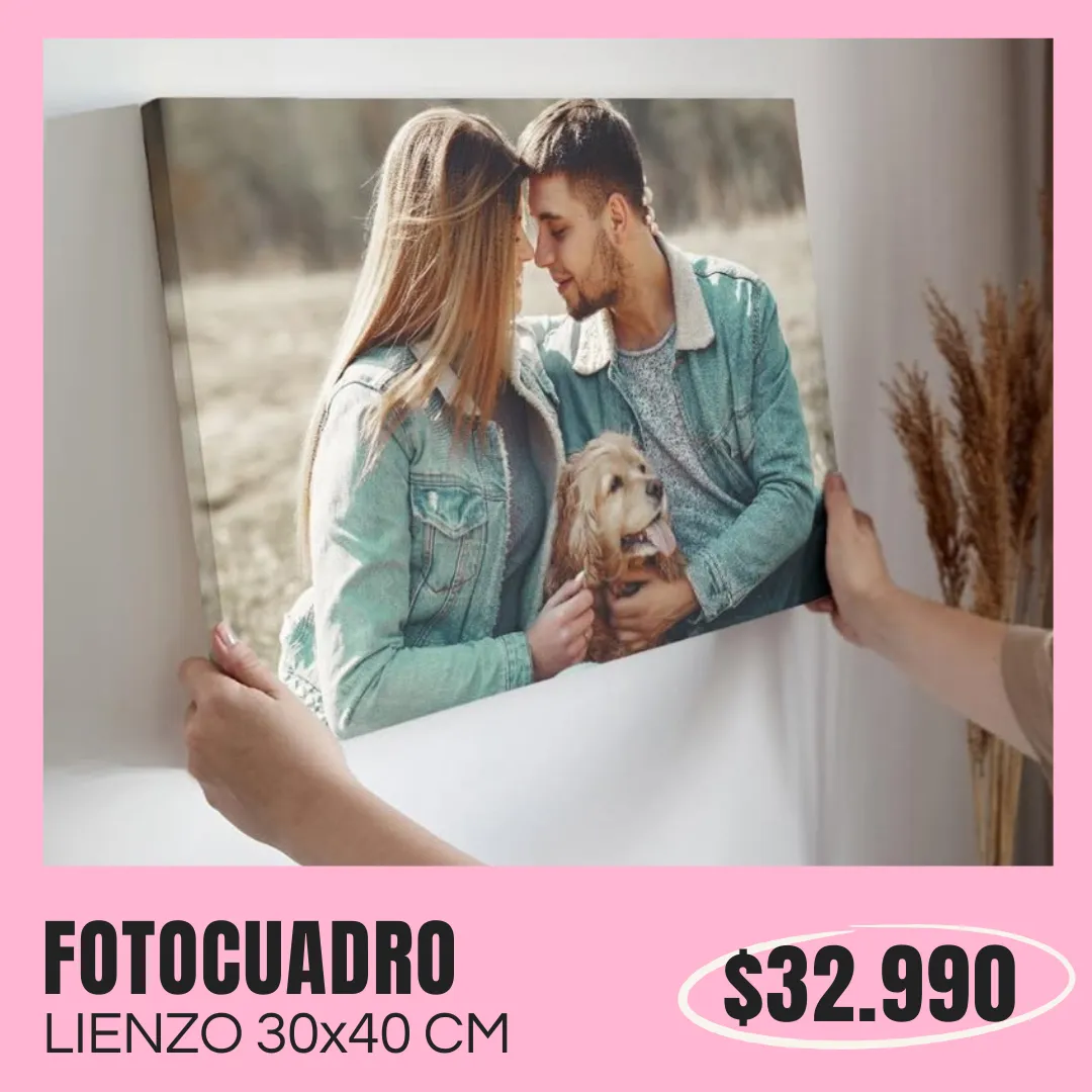 Fotocuadro de lienzo 30x40 cm a $32.990