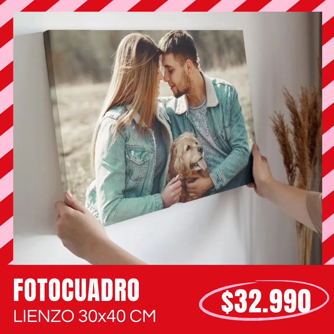 Fotocuadro de lienzo 30x40 cm a $32.990