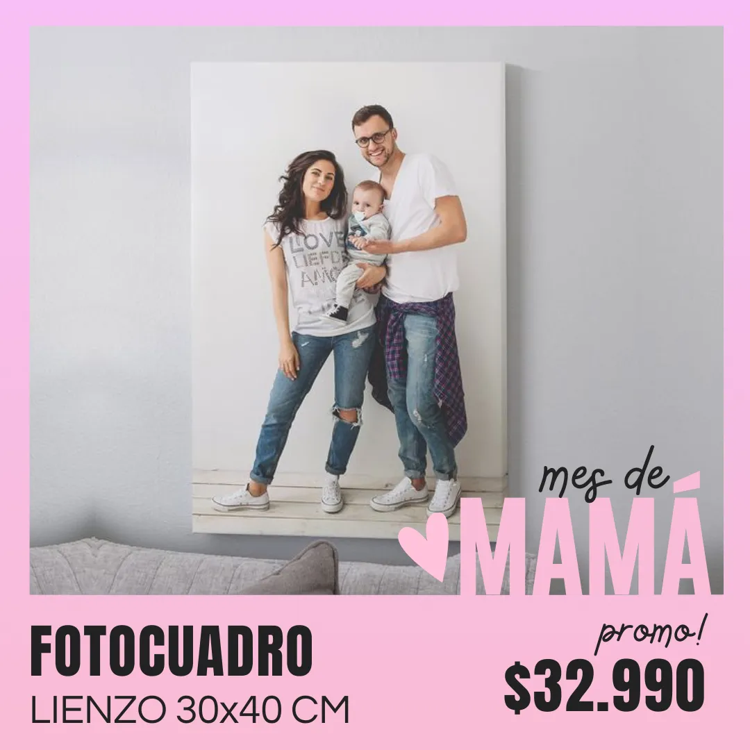 Fotocuadro de lienzo 30x40 cm a $32.990