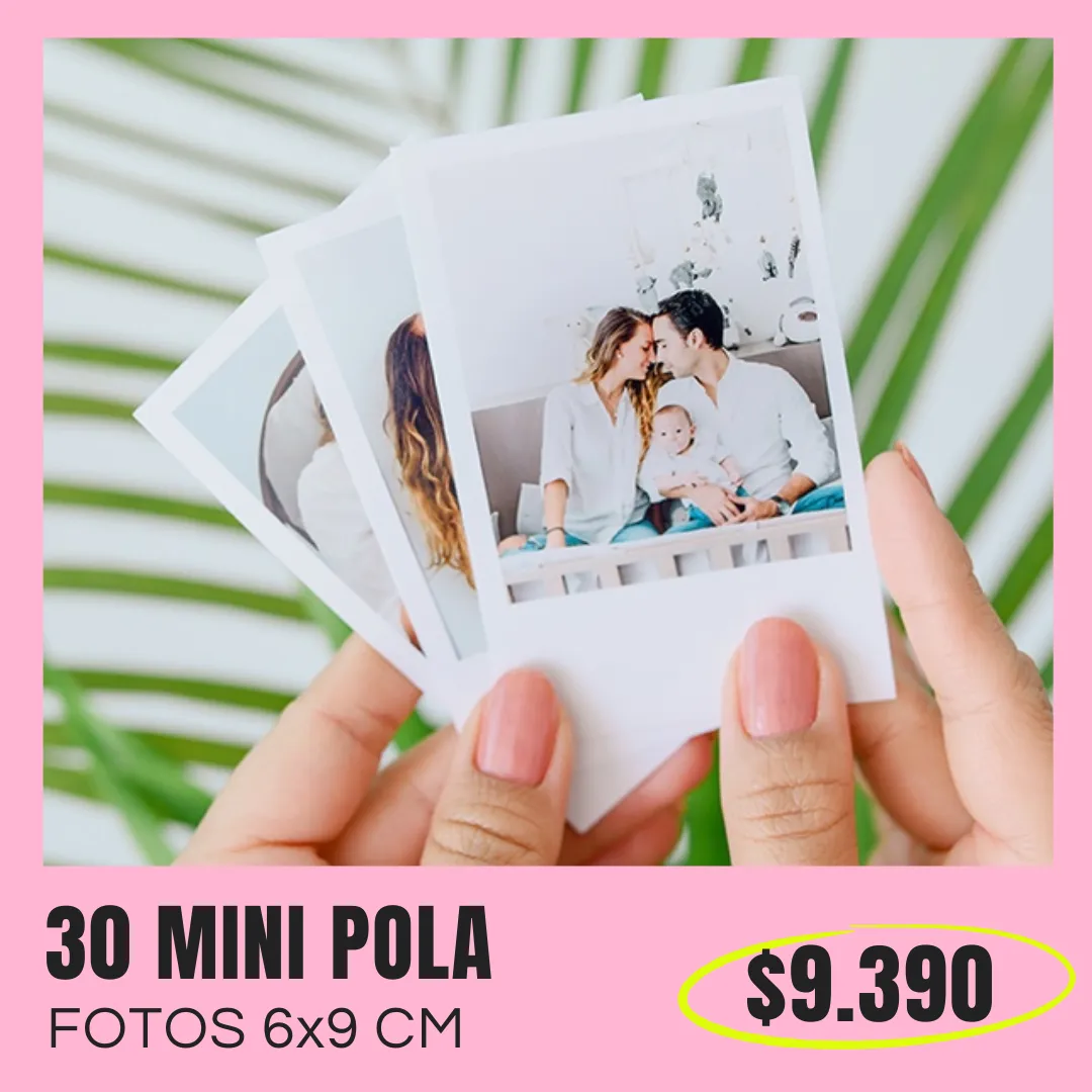 30 Fotos Mini Pola 6x9 cm a $9.390