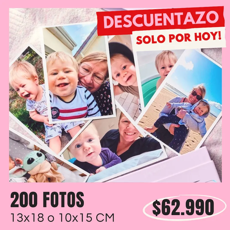 200 Fotos 10x15 o 13x18 cm a $62.990