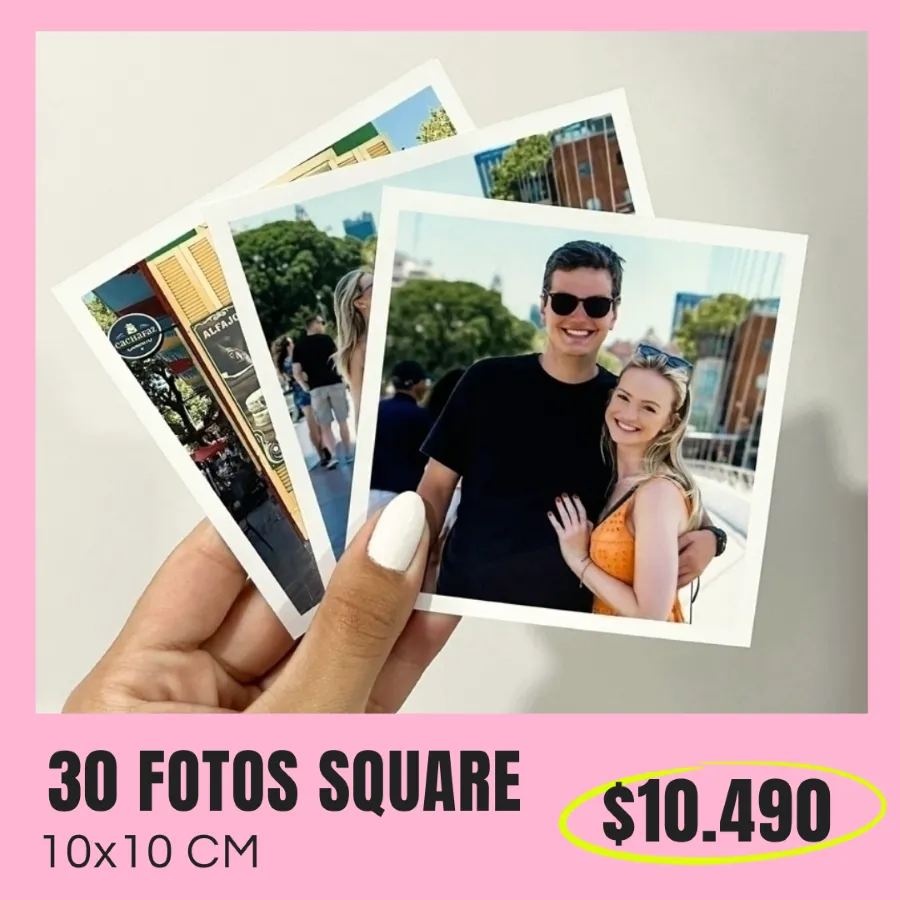 30 Fotos Square 10x10 cm a $10.490