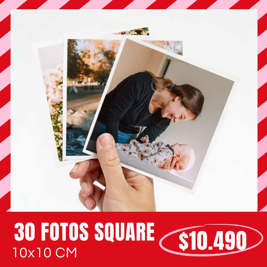 30 Fotos Square 10x10 cm a $10.490
