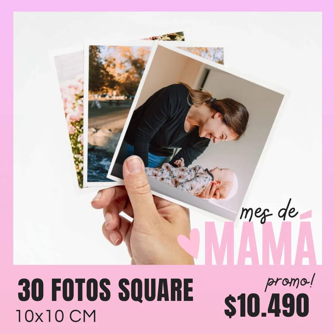 30 Fotos Square 10x10 cm a $10.490