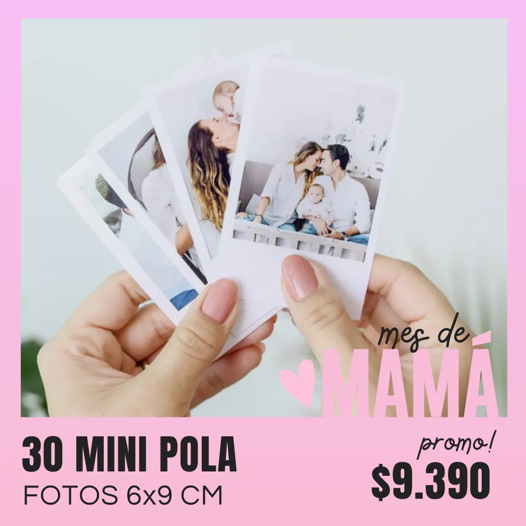 30 Fotos Mini Pola 6x9 cm a $9.390