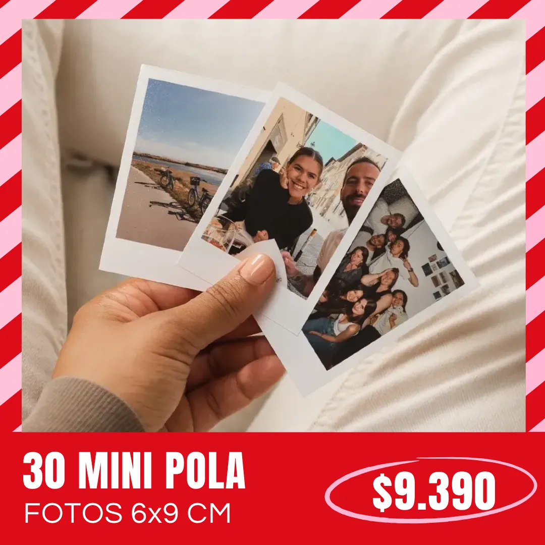 30 Fotos Mini Pola 6x9 cm a $9.390